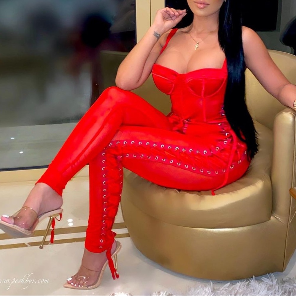 Poshbyv corset 2 piece set. Never worn